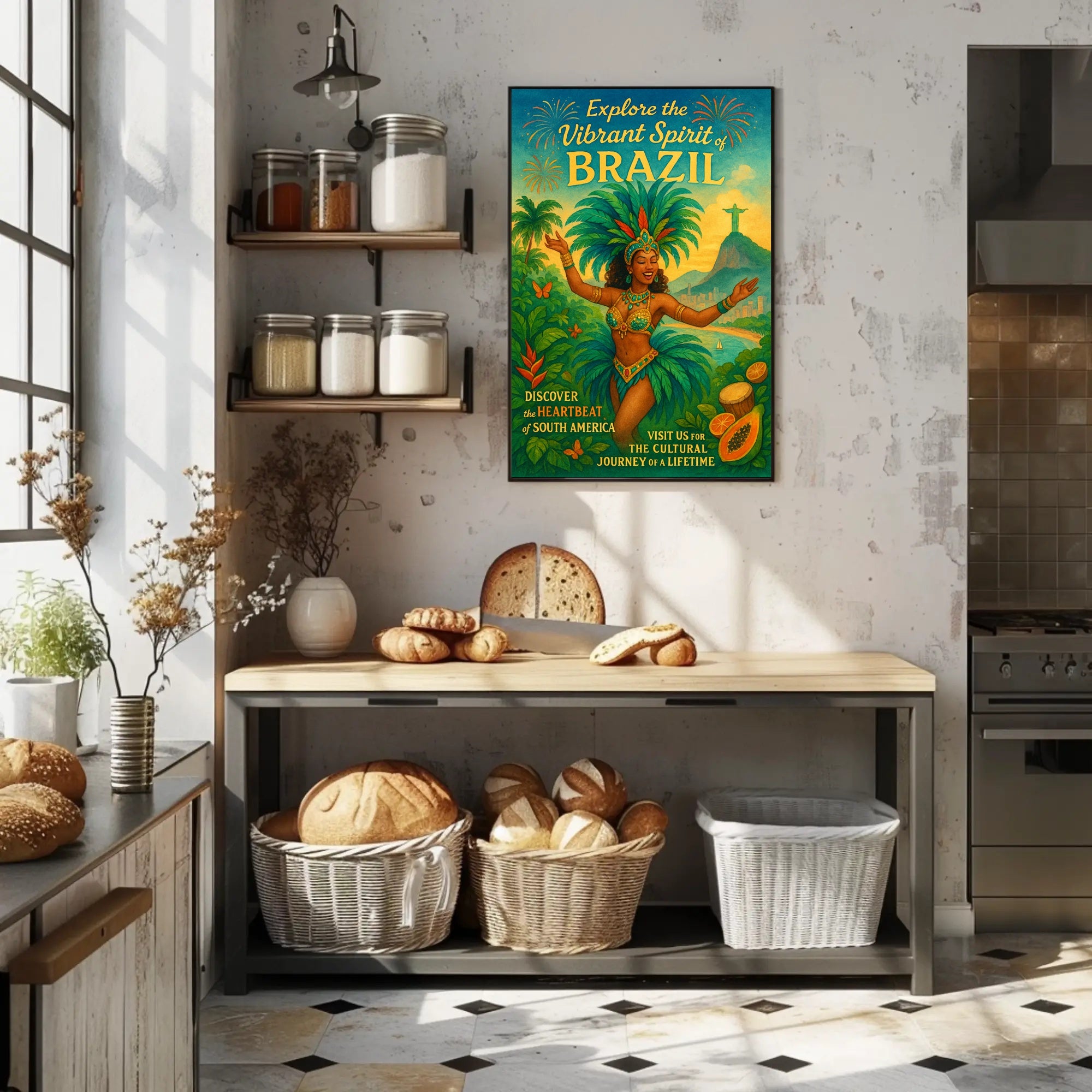 Explore The Vibrant Spirit Of Brazil Poster