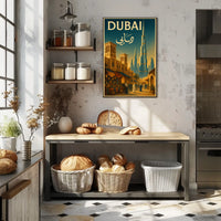 Discover Dubai Poster A Blend Of Tradition And Modernity