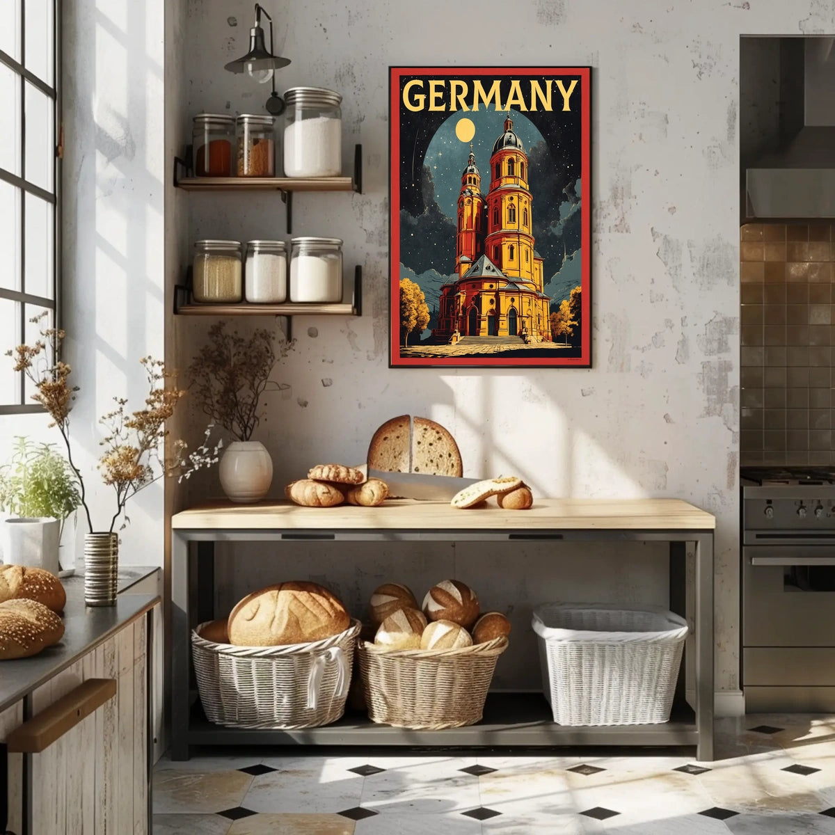 Germany Under the Moonlight Poster