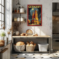 Germany Under the Moonlight Poster