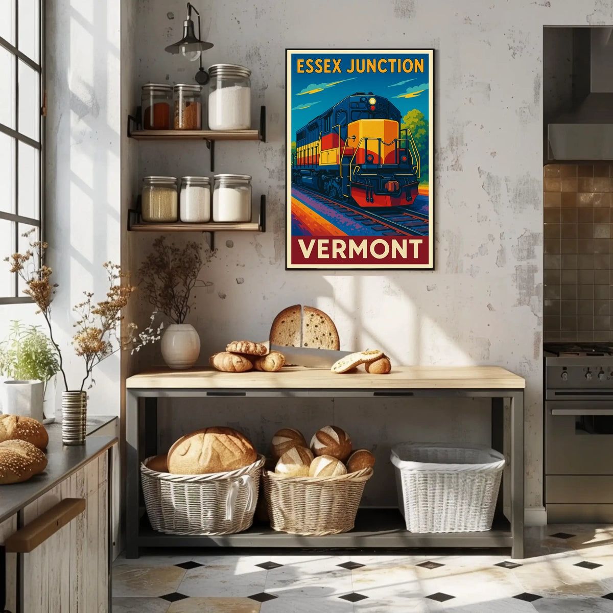 Essex Junction Train Vermont Poster