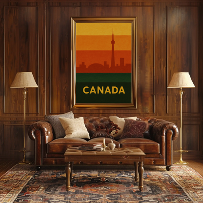 Toronto's Iconic Skyline Vintage Travel Poster