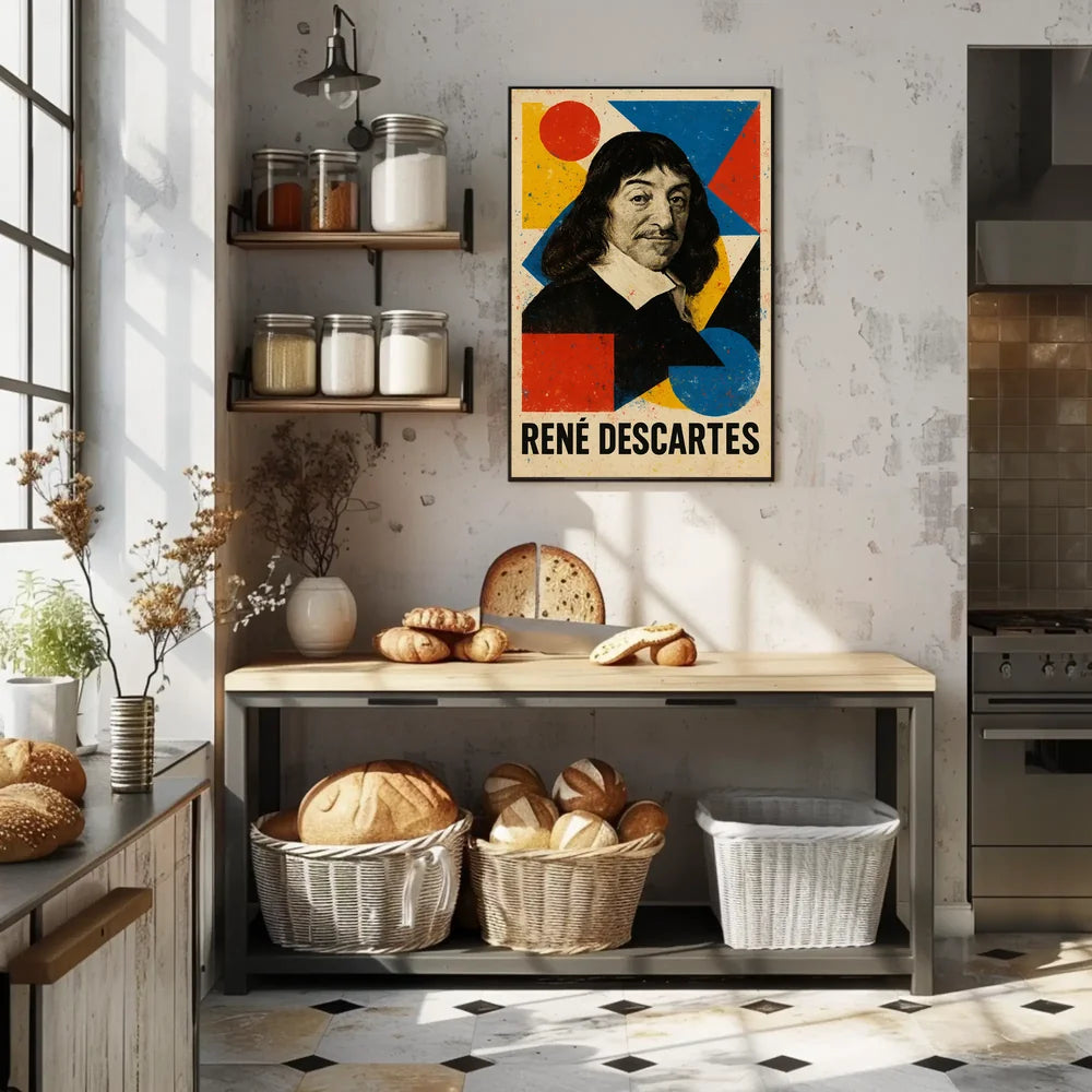Rene Descartes Enlightenment Philosophy Art Poster
