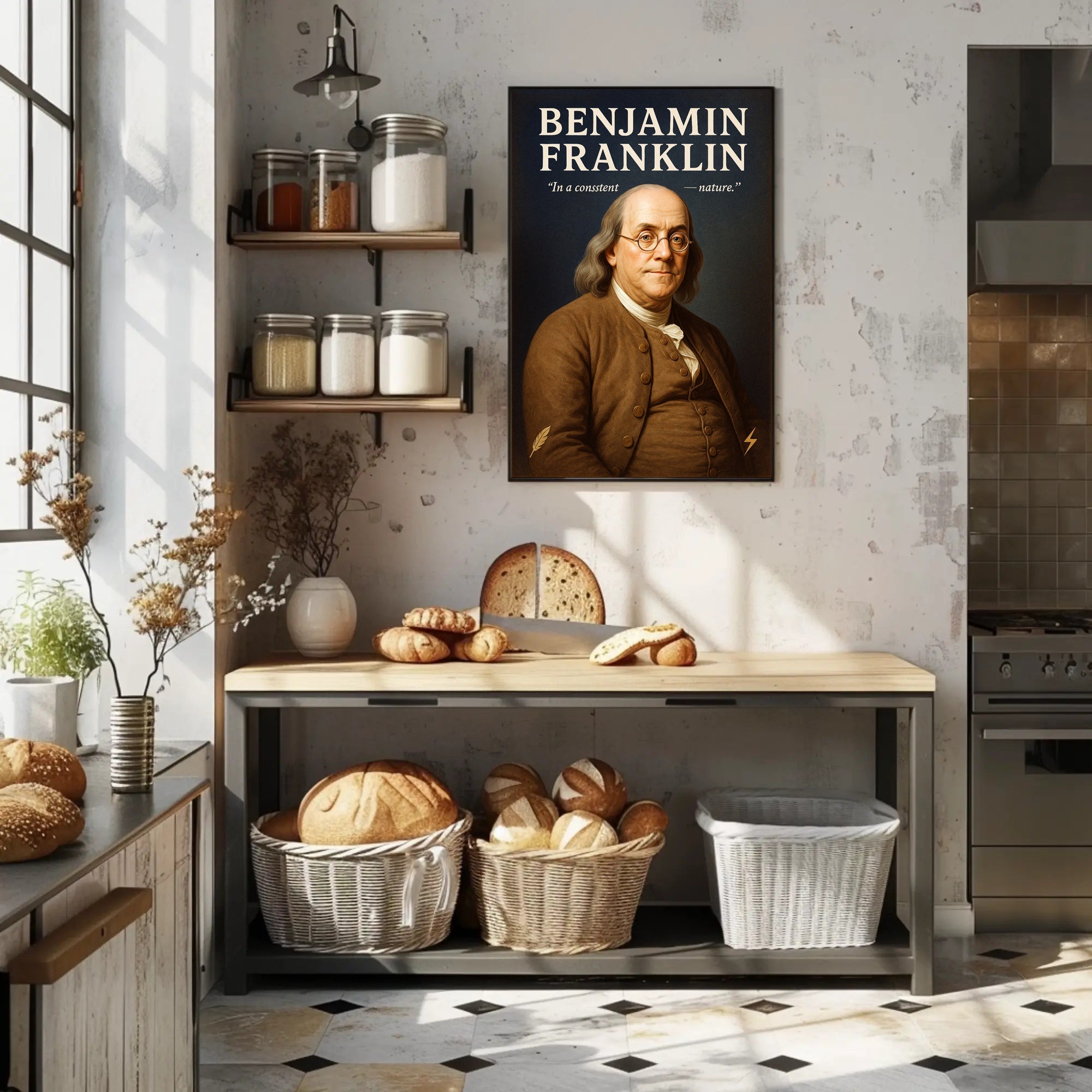 Benjamin Franklin Statesman and Inventor Poster PosterGoat