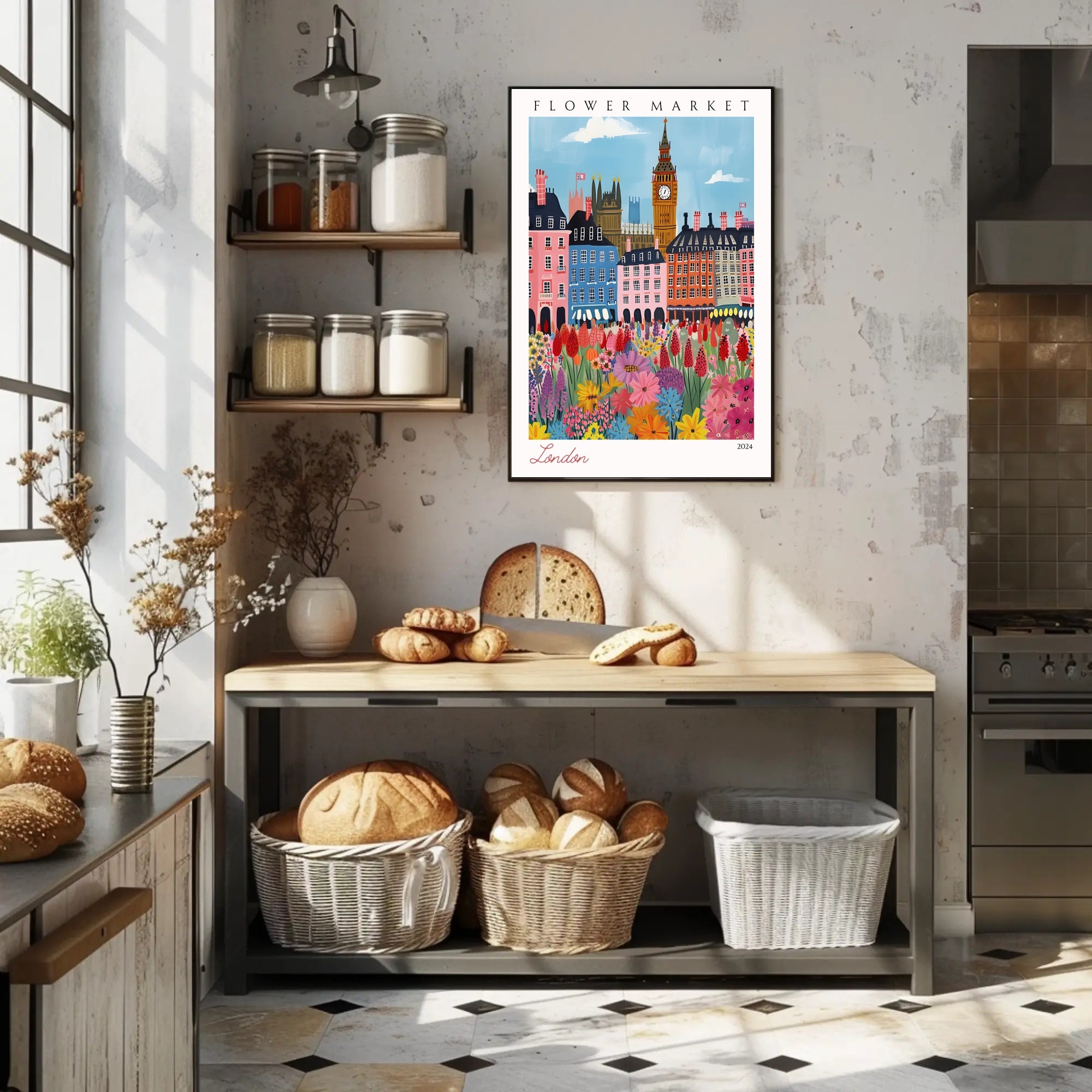 London Flower Market 2024 Poster PosterGoat