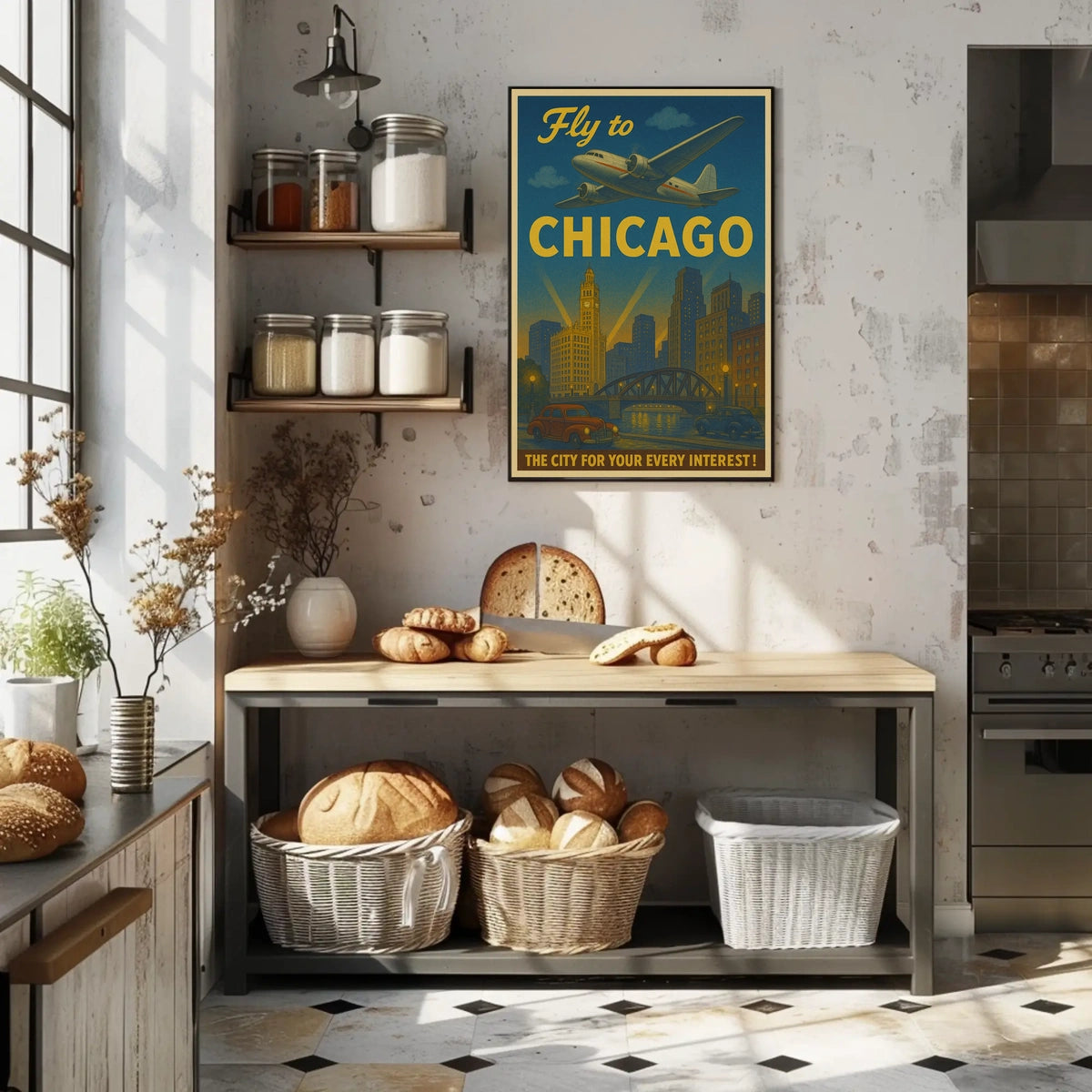Fly to Chicago Poster