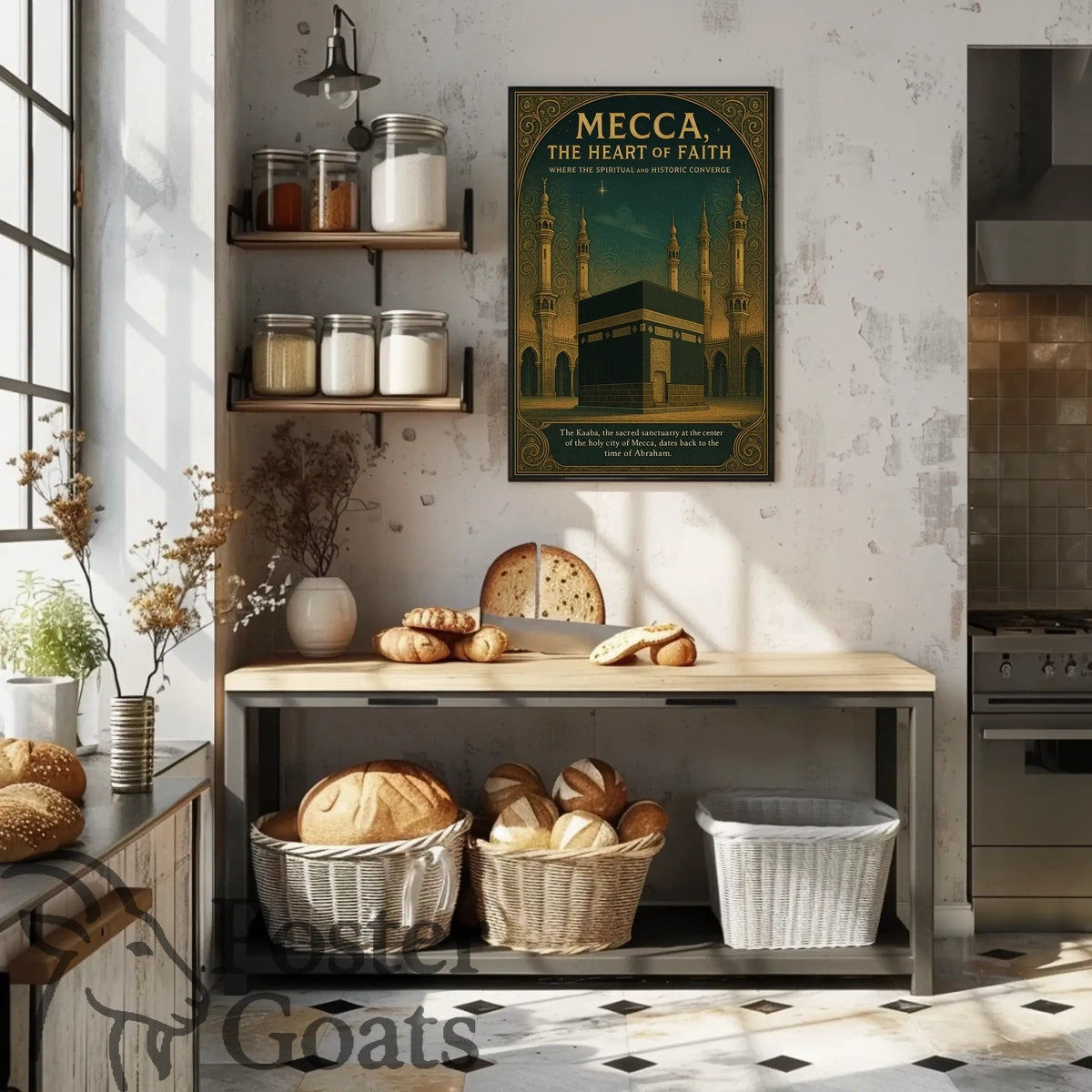 Mecca's Sacred Heartbeat: Cultural or Heritage Poster