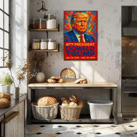 Unyielding Resolve Trump Patriot Legacy Expressionism Poster
