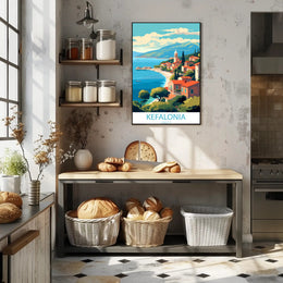 Kefalonia Coastal Charm Travel Poster