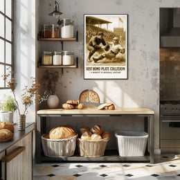 1897 Home-Plate Collision Poster