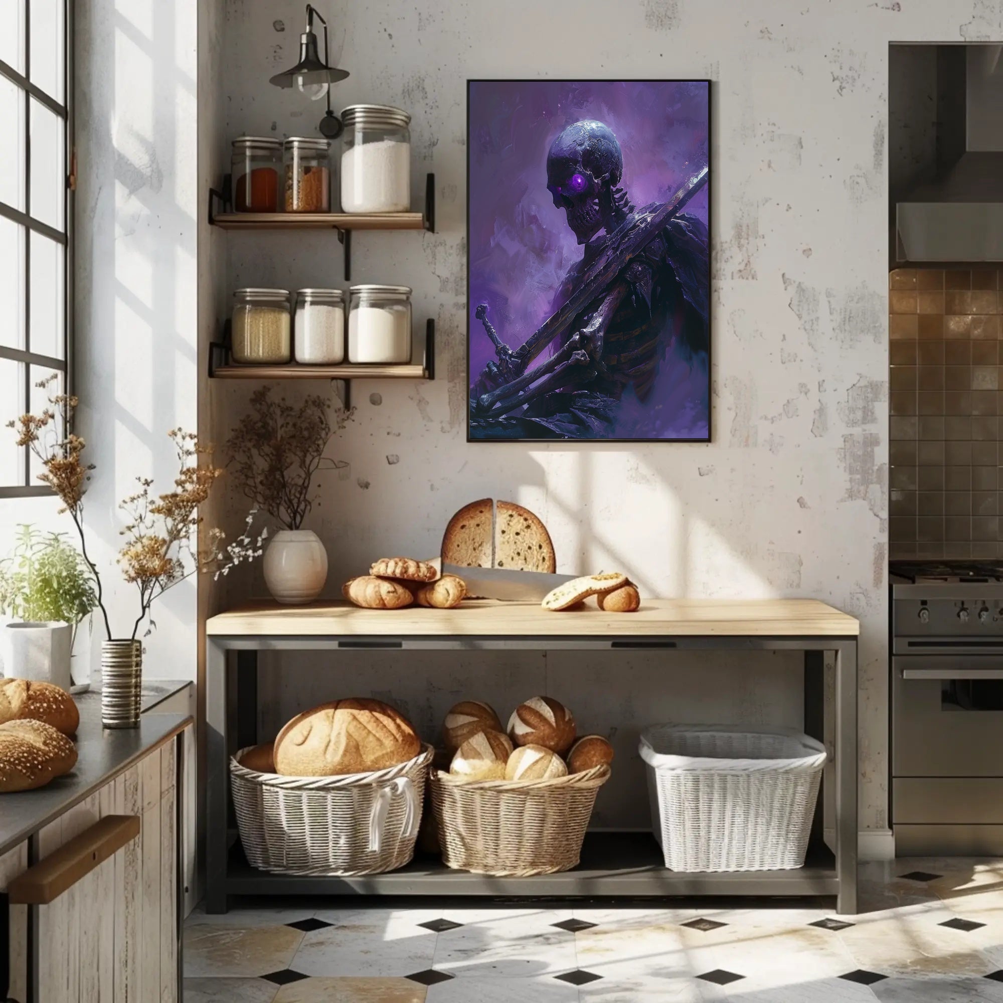 Skeleton Warrior Art: Dark Fantasy or Mythology Poster PosterGoat