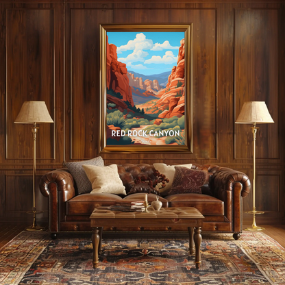 Red Rock Canyon Nevada Travel Poster