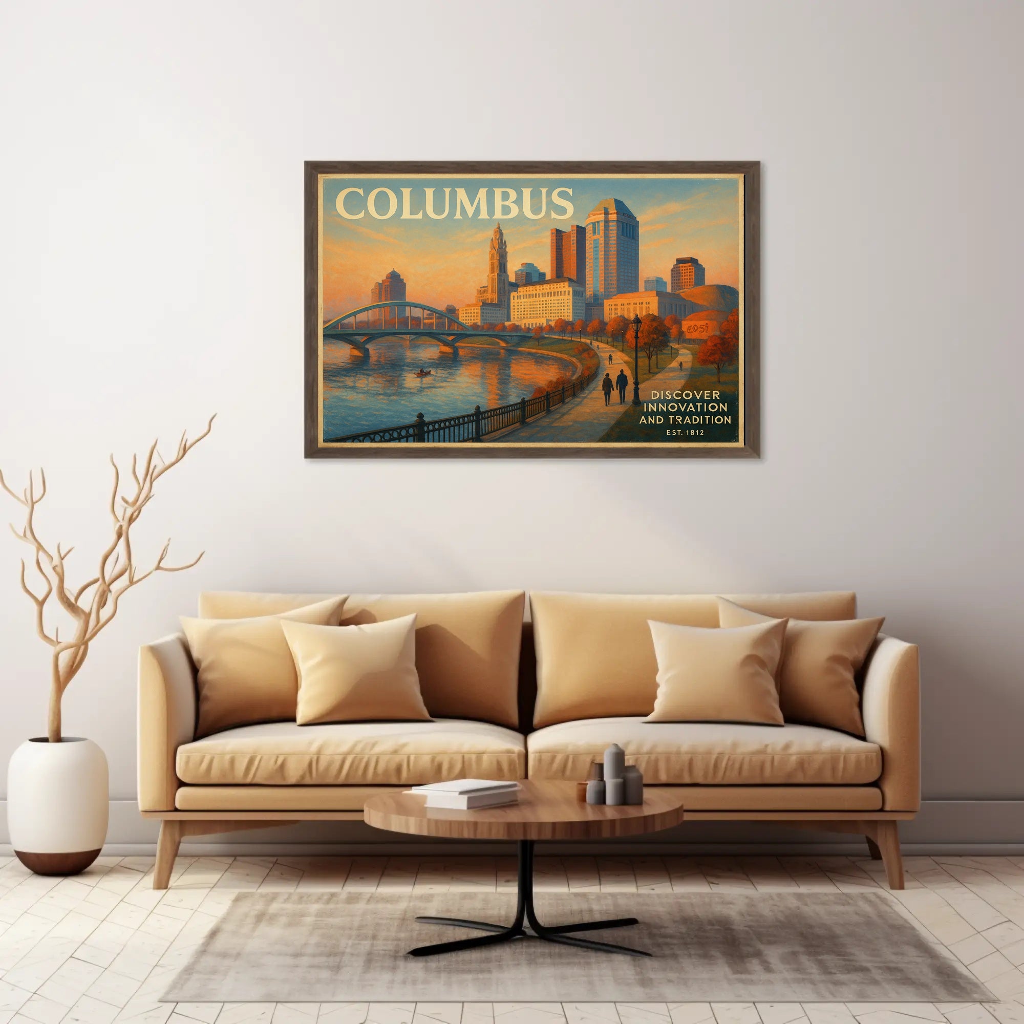 Columbus Travel Poster: Innovation and Tradition