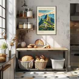Machu Picchu Illustration Poster