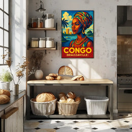 Congo (Brazzaville) Vibrant Portrait Poster