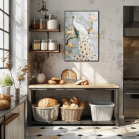 White Peacock Elegance Cultural or Heritage Poster