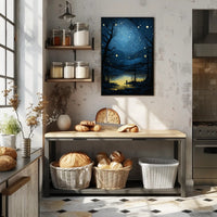 Starry Night Reflection Poster PosterGoat