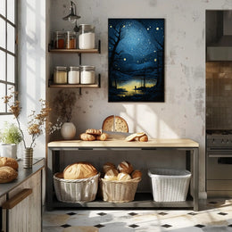 Starry Night Reflection Poster PosterGoat
