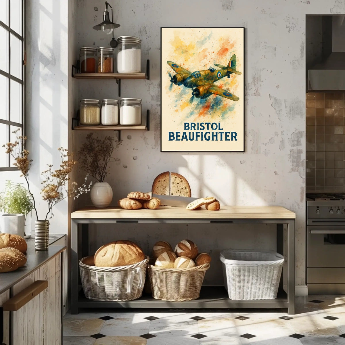 Bristol Beaufighter WWII Vintage Aviation Art Poster