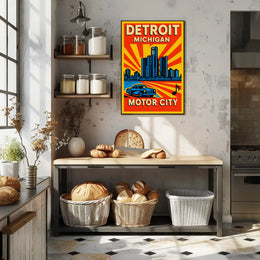 Detroit - Motor City Poster PosterGoat