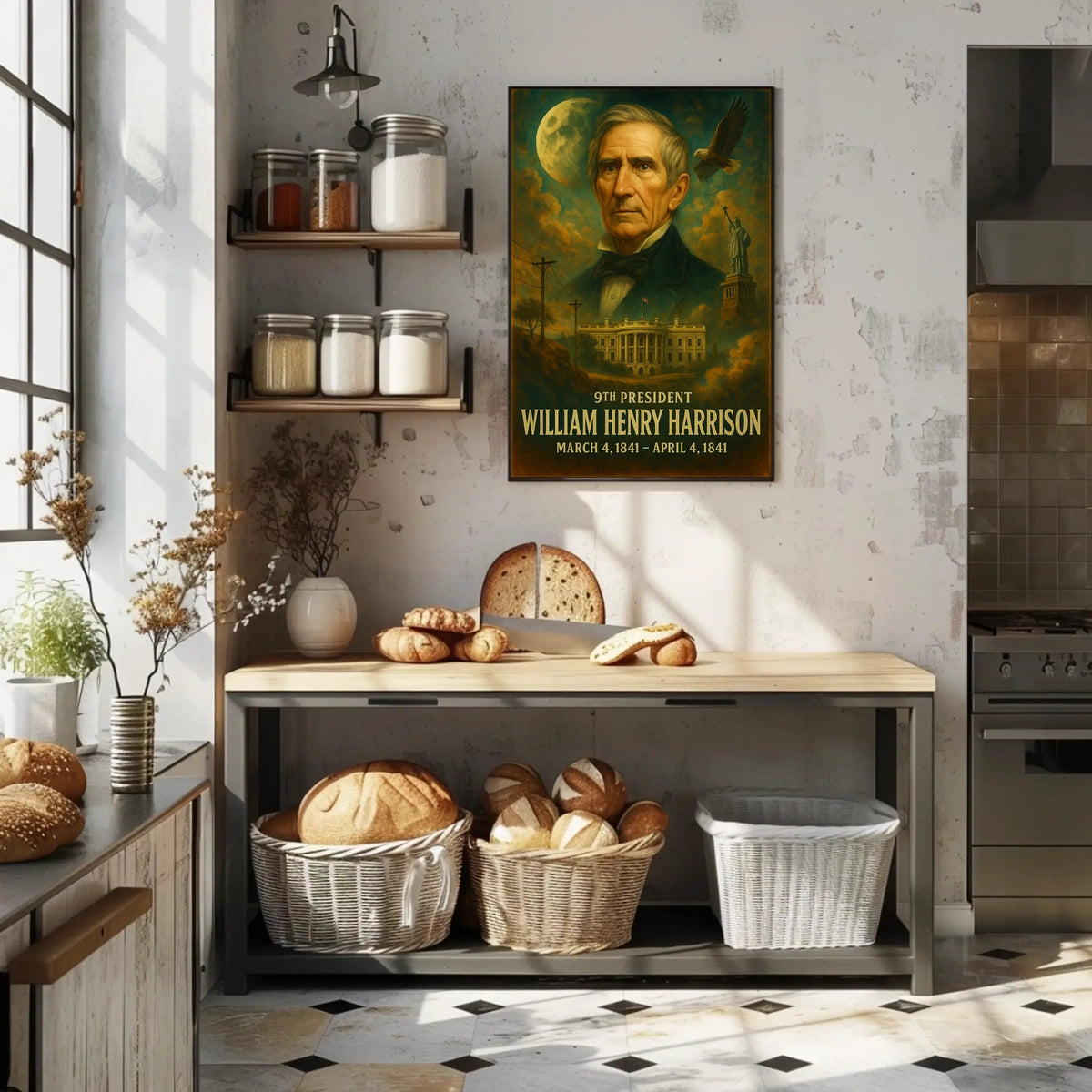 William Henry Harrison Historic Neoclassical Realism Poster
