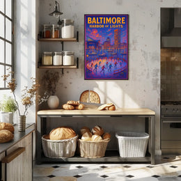 Baltimore Harbor Of Lights Poster
