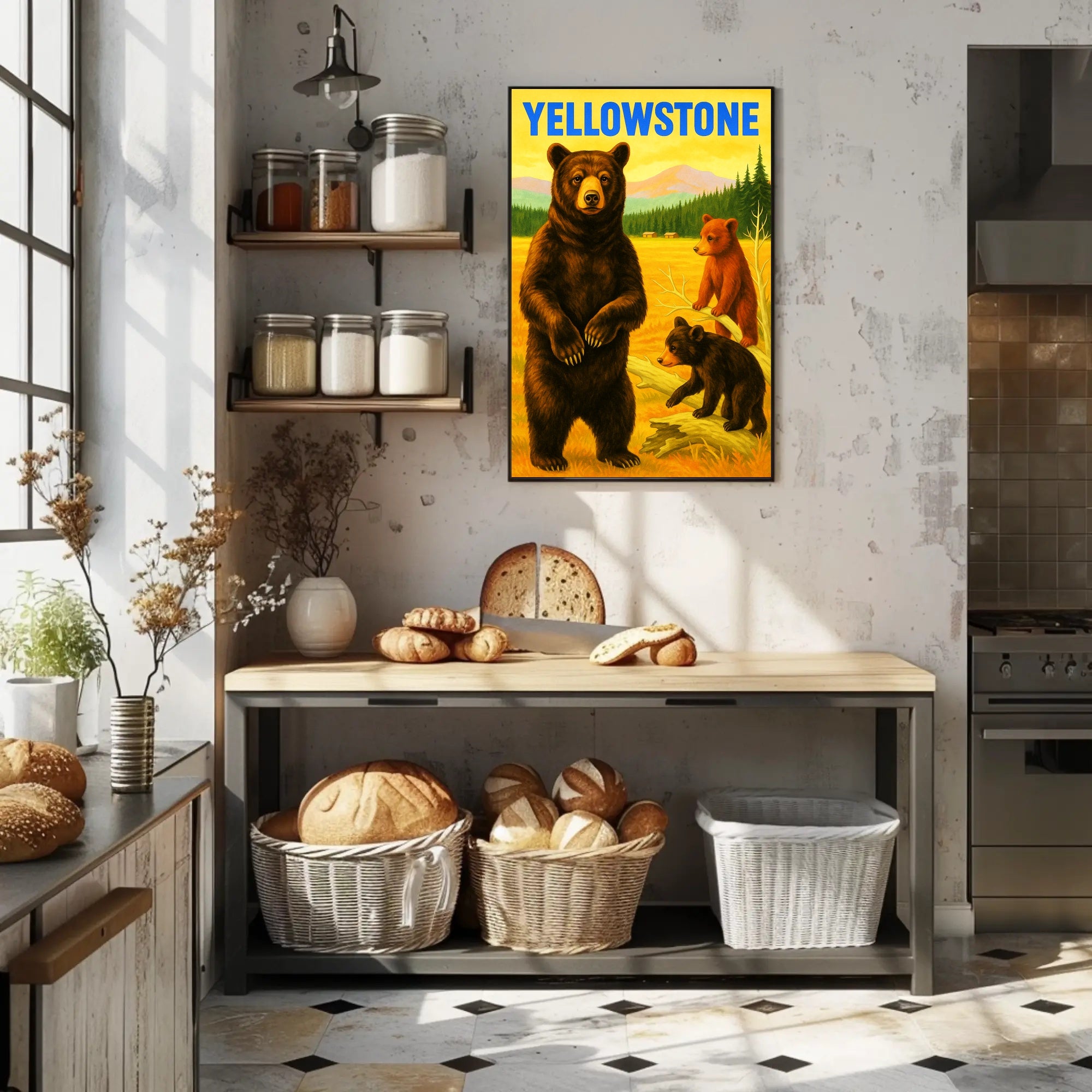 Yellowstone Bears Poster PosterGoat