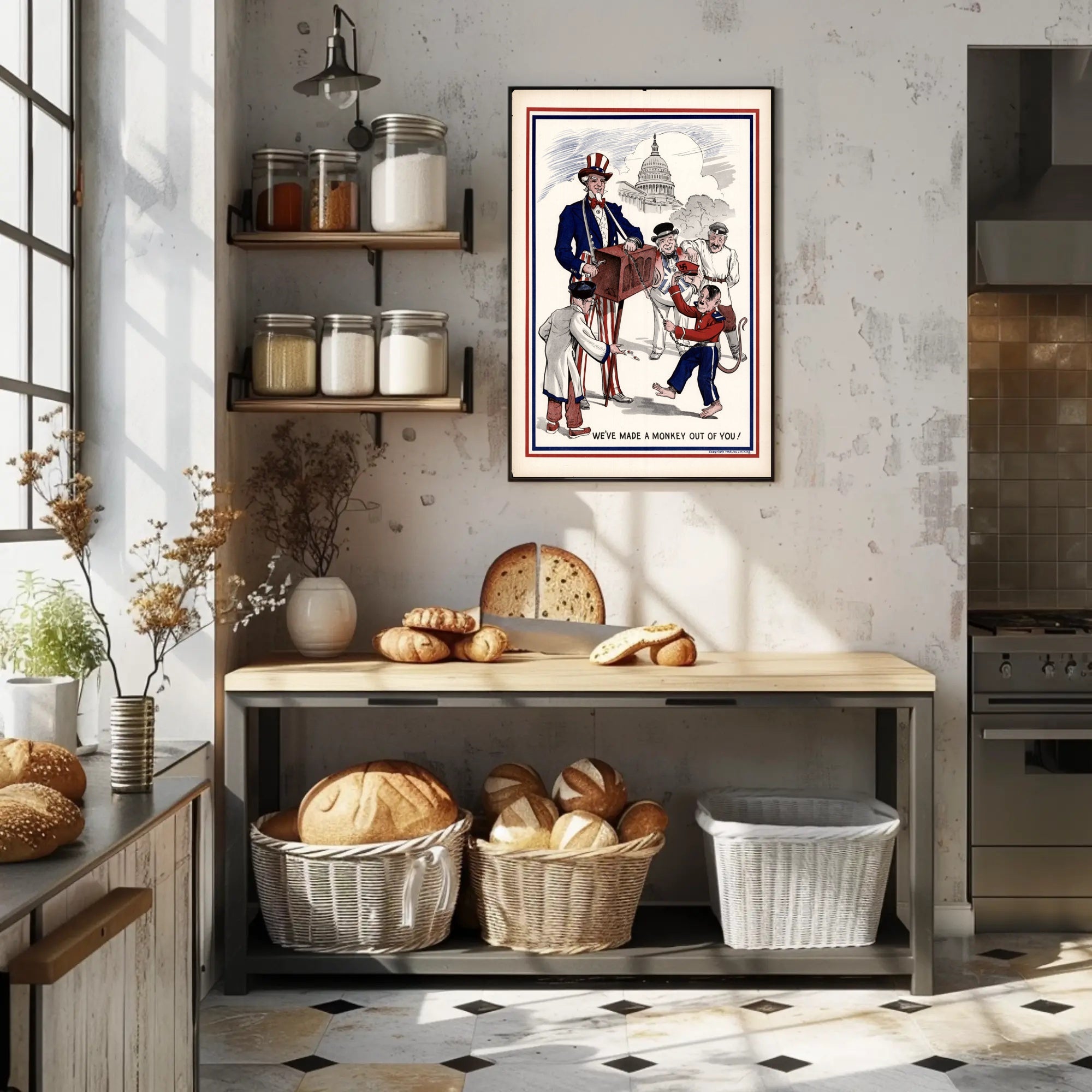 Political Satire Illustration Poster PosterGoat