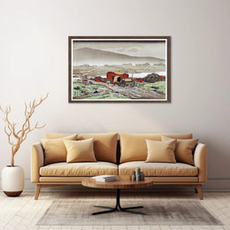 Serene Edo-Period Landscape Art Poster: Cultural or Heritage Poster