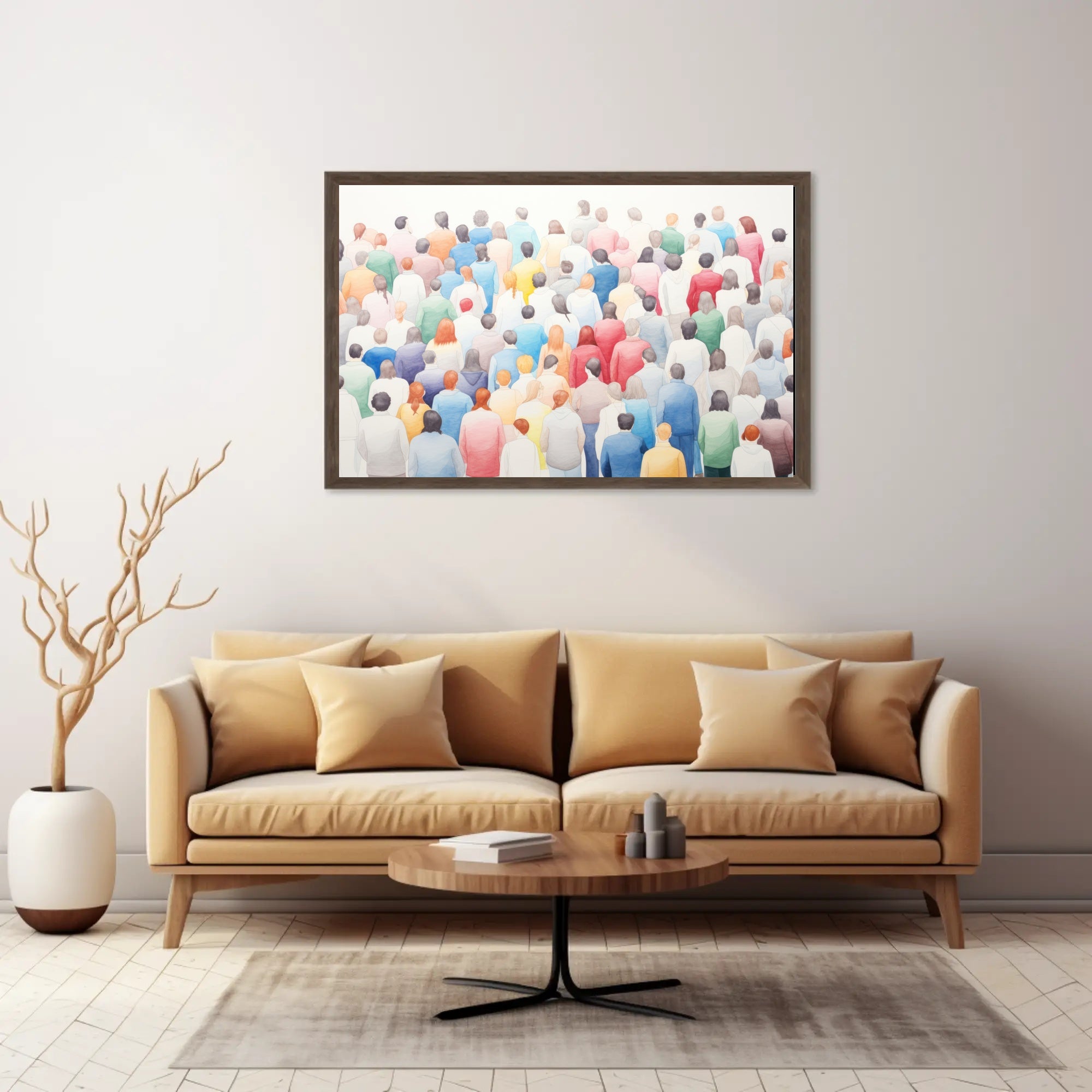 A Colorful Crowd Poster PosterGoat