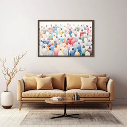 A Colorful Crowd Poster PosterGoat