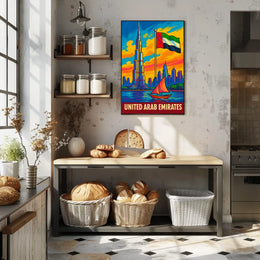 United Arab Emirates Skyline Poster