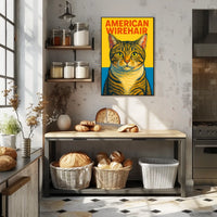 American Wirehair Cat Poster
