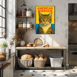 American Wirehair Cat Poster