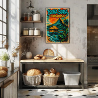 Tropical Bora Bora Vintage Travel Poster PosterGoat
