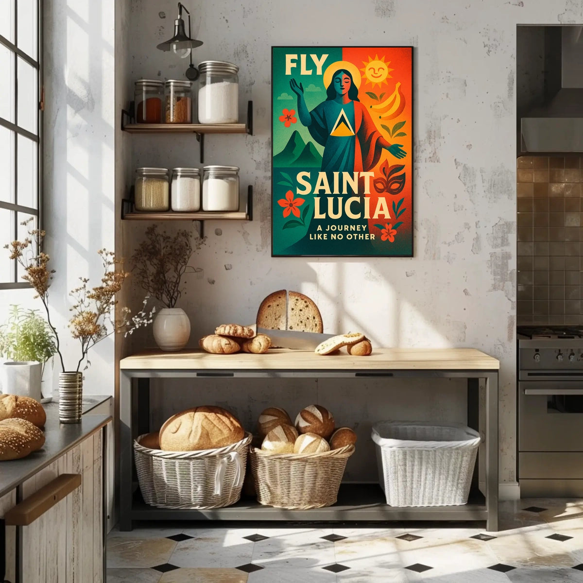 Fly to Saint Lucia Poster