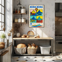 Tropical Bora Bora Pop Art Travel Poster PosterGoat