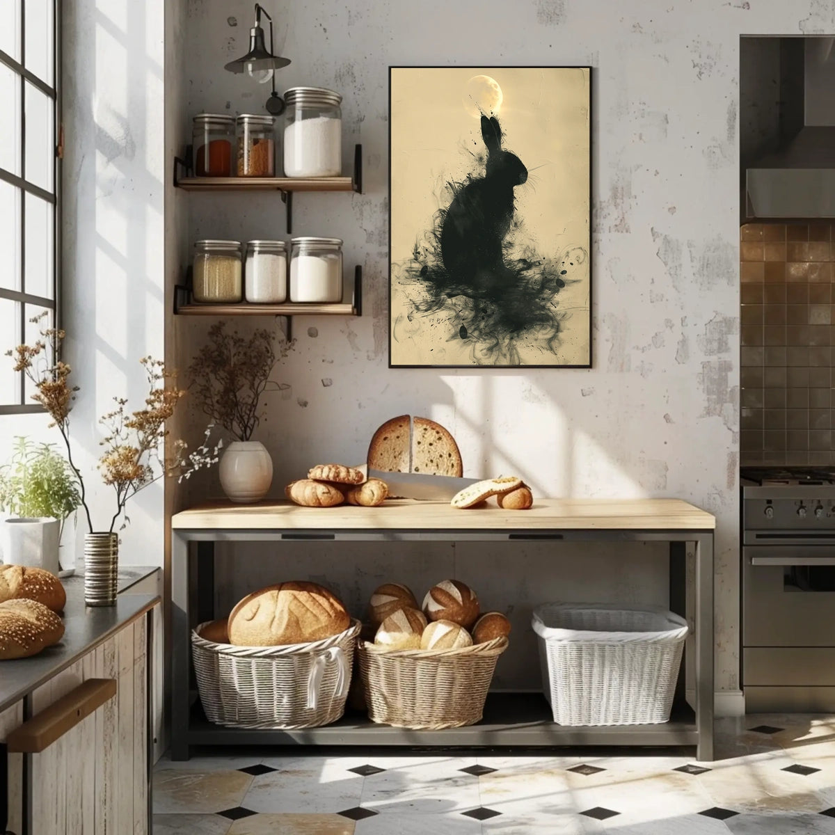 Moonlit Rabbit Poster