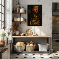 Trump Visionary Leader Patriotic Oil Painting Poster