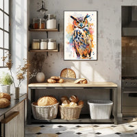 Vibrant Owl Art Poster
