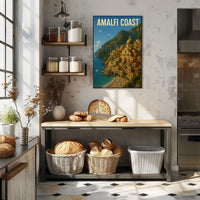 Amalfi Coast Poster Museum Quality Wall Art 18 by 24 Inches