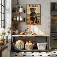 Rottweiler Portrait Poster