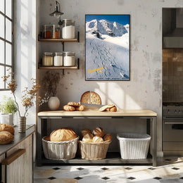 Skiing in Pontresina Poster PosterGoat