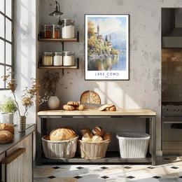 Tranquil Beauty of Lake Como Poster PosterGoat