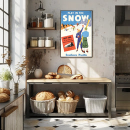 Play In The Snow Southern Pacific Poster