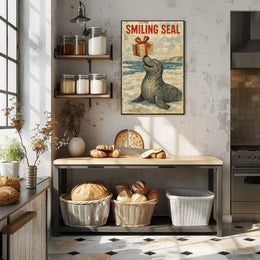 Smiling Seal Poster