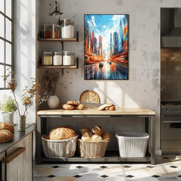 Futuristic Urban Landscape Poster