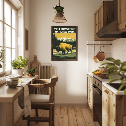Yellowstone National Park Vintage Style Poster