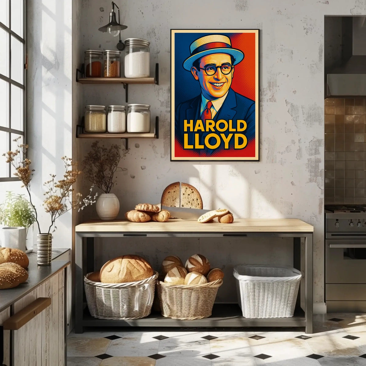 Harold Lloyd Iconic Comedian Poster