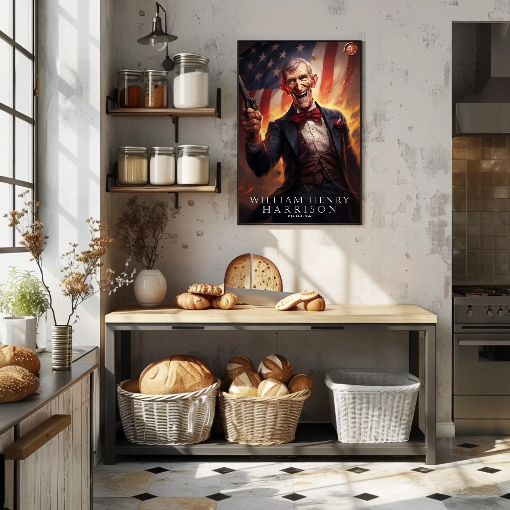 William Henry Harrison Tribute Poster